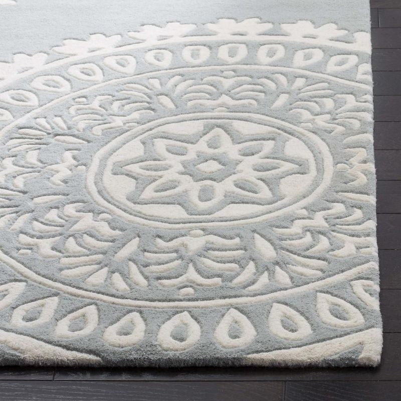 Bella BEL121 Hand Tufted Accent Rug - Grey/Ivory - 3'x5' - Safavieh.
