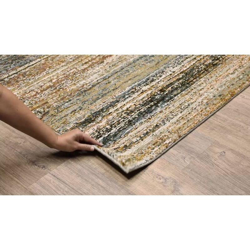 Oriental Weavers Atlas 8037J Gold/ Green Indoor Area Rug - 3'3" x 5'2"