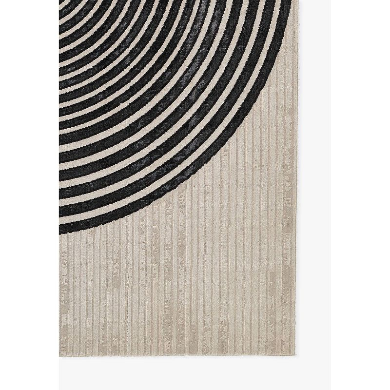Momeni 7'10"x9'10" Xander Dean Machine Loomed Area Rug Ivory: Geometric Pattern, Low Pile, Indoor Use, Jute Backing