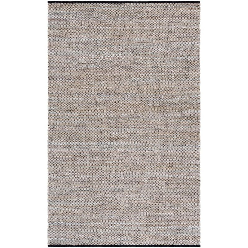 Vintage Leather VTL104 Hand Woven Indoor Area Rug - Beige - 5'x8' - Safavieh