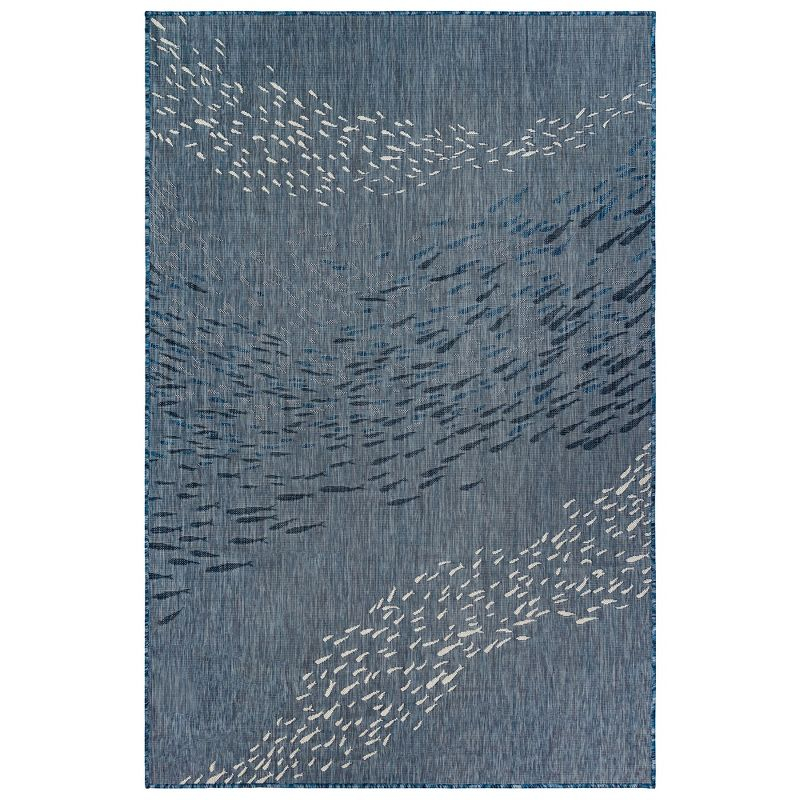 Liora Manne Carmel Vintage Floral Indoor/Outdoor Rug Navy 3'3" x 4'11"