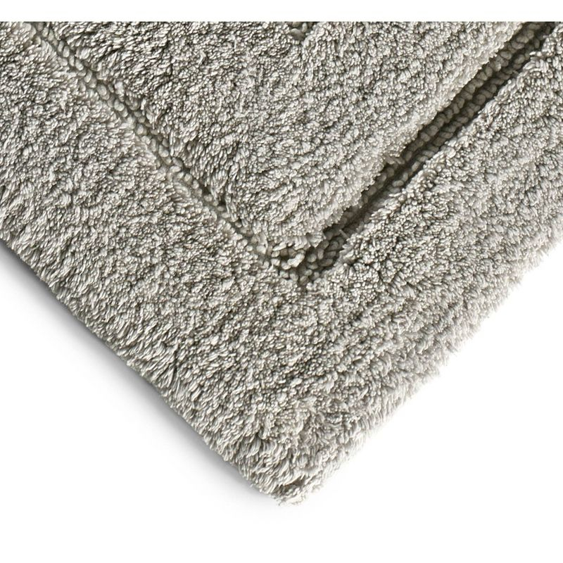 20"x32" Signature Bath Rug Gray - Cassadecor: Cotton, Machine Washable, Lightweight Spray Latex Backing
