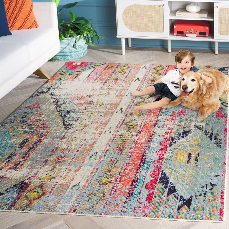 Monaco MNC222 Power Loomed Indoor Area Rug - Multi - 5'1"x7'7" - Safavieh.