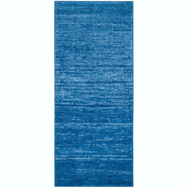 Adirondack ADR113 Machine Made Indoor Runner - Light Blue/Dark Blue - 2'-6"x6' - Safavieh