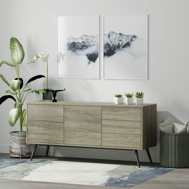 Glenwillow Home Atlas 59" Mid-Century Modern Buffet/Sideboard/TV Console