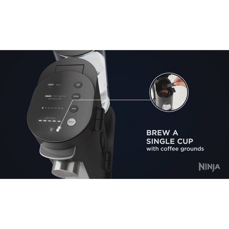 Ninja Pods & Grounds Specialty Single-Serve Coffee Maker with Integrated Milk Frother - PB051: Iced Coffee System, K-Cup Compatible