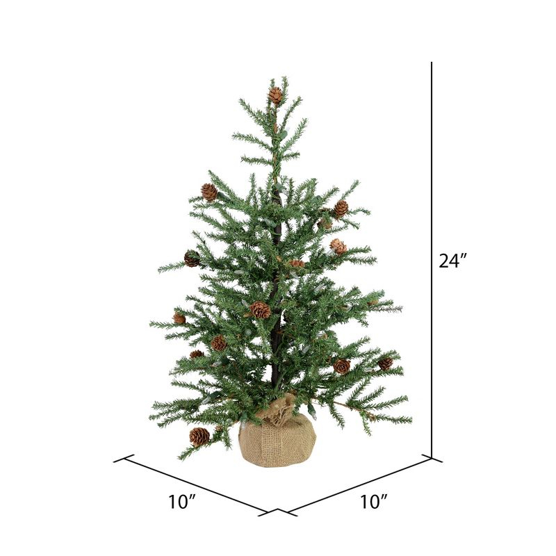 Vickerman 24" Carmel Pine Artificial Christmas Tree, Unlit