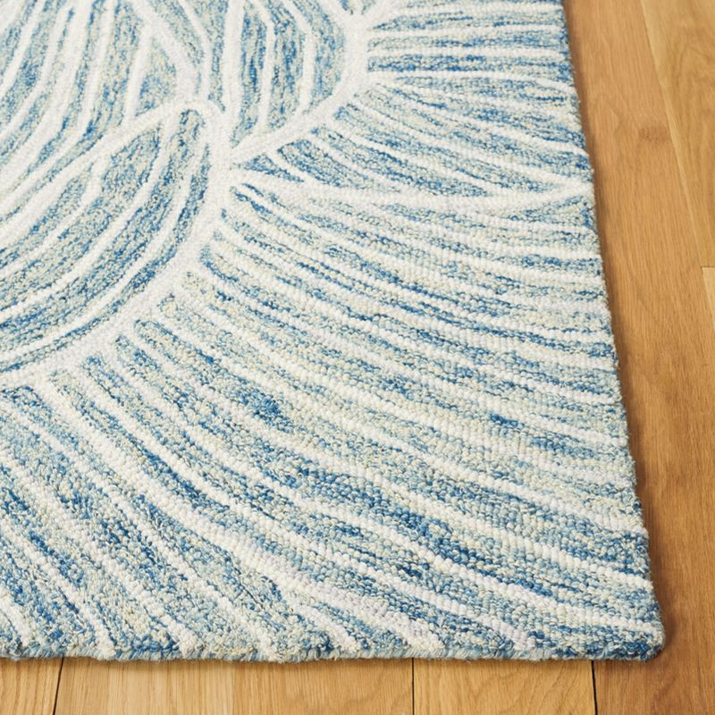 Metro MET451 Hand Tufted Indoor Area Rug - Blue/Ivory - 4'x6' - Safavieh