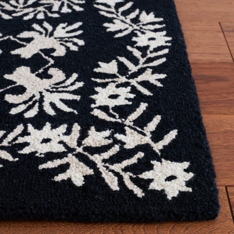 Empire EM826 Hand Tufted Area Rug - Black/Ivory - 8'x10' - Safavieh.