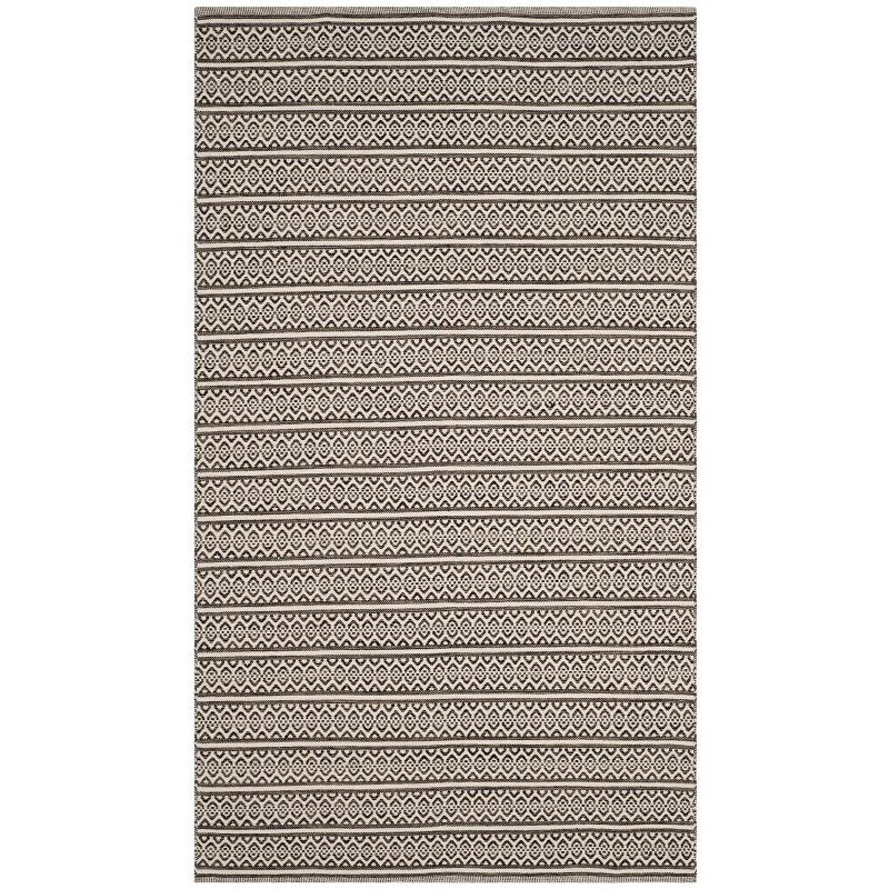 Montauk MTK341 Hand Woven Indoor Area Rug - Ivory/Black - 5'x8' - Safavieh.