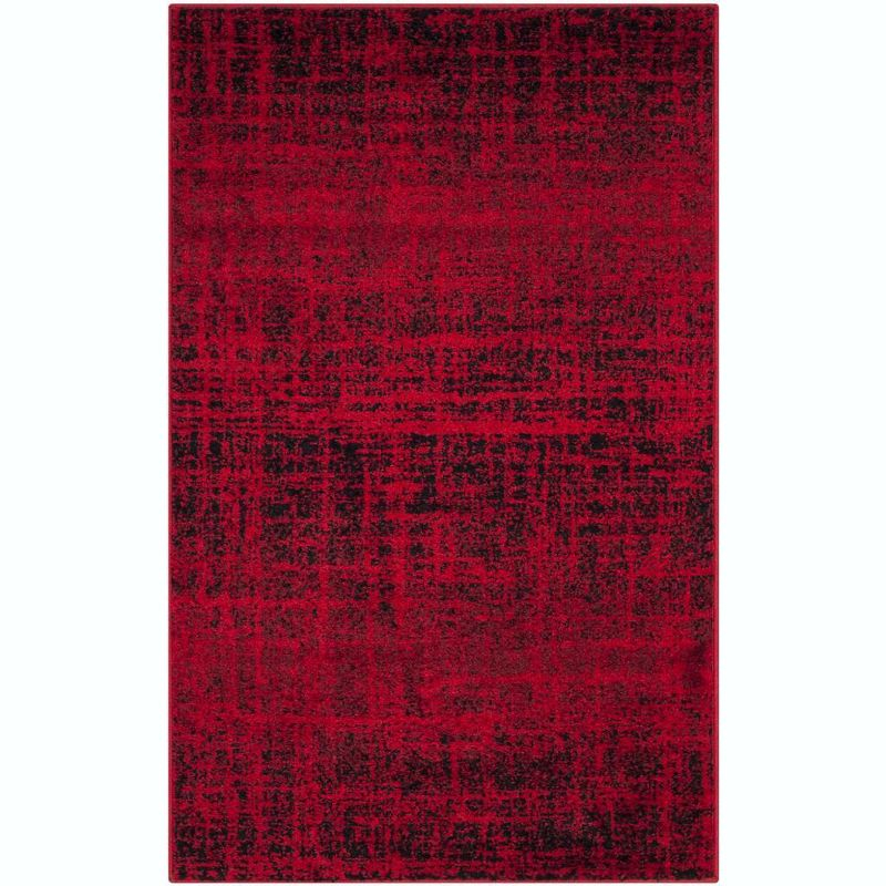 Adirondack ADR116 Machine Made Indoor Accent Rug - Red/Black - 3'x5' - Safavieh