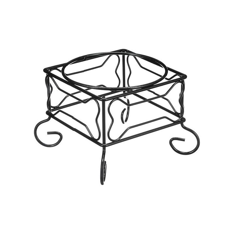 YML 5-Inch Wrought Iron Stand with Single Stainless Steel Feeder Bowl