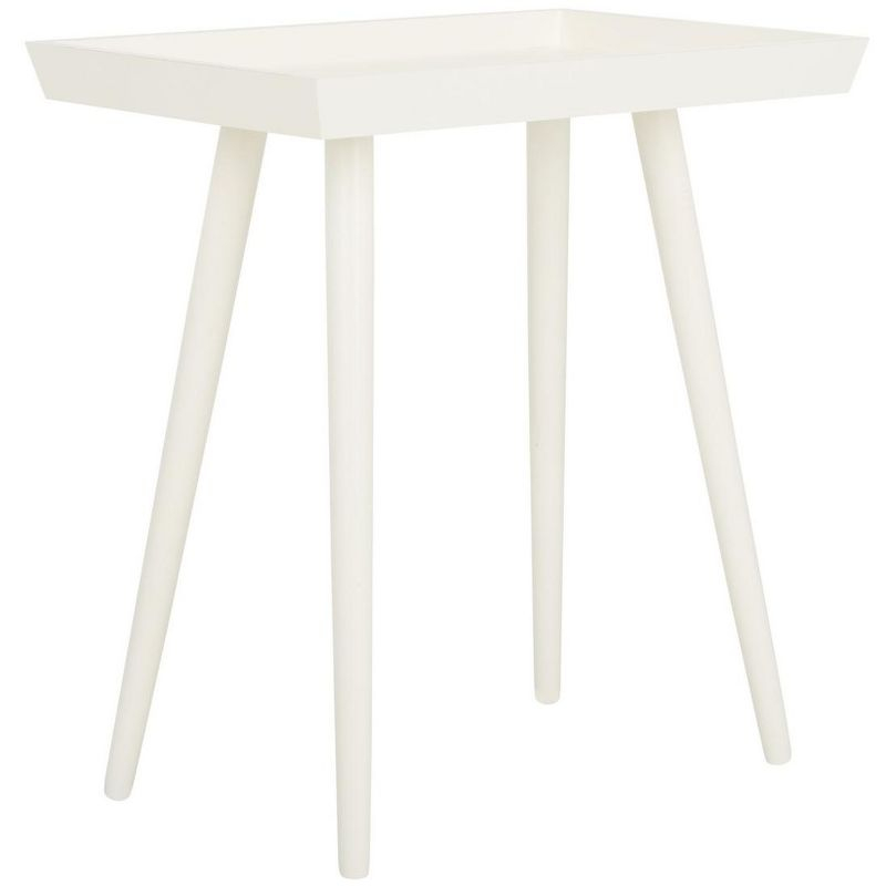 Nonie Tray Accent Table - Vintage White - Safavieh.
