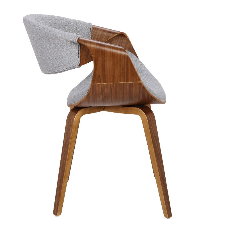 Curvo Mid-Century Modern Dining Accent Chair Gray - Lumisource