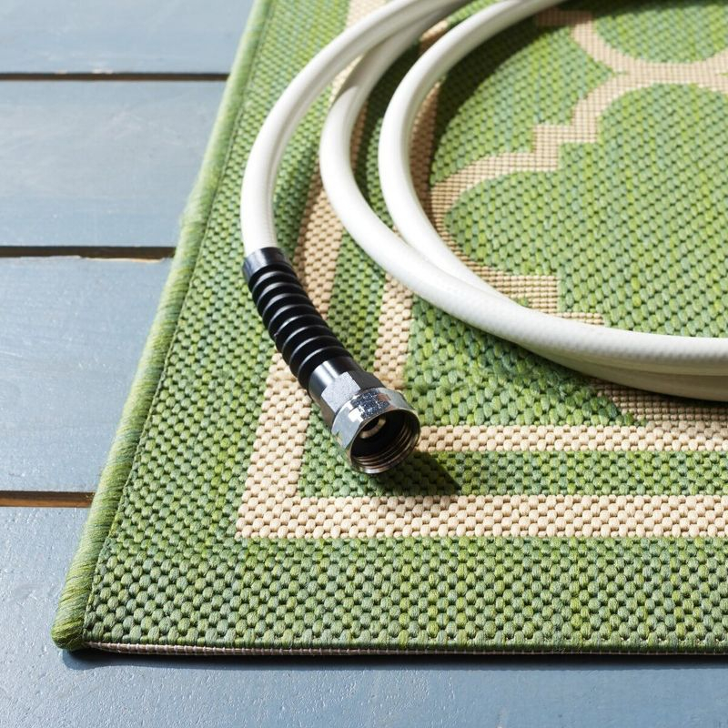 Courtyard CY6918 Power Loomed Indoor/Outdoor Accent Rug - Green/Beige - 2'x3'7" - Safavieh.