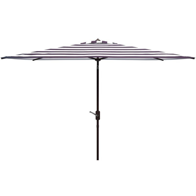 Iris Fashion Line 6.5 X 10 Ft Rectangle Umbrella - PAT8304 - Black/White - Safavieh