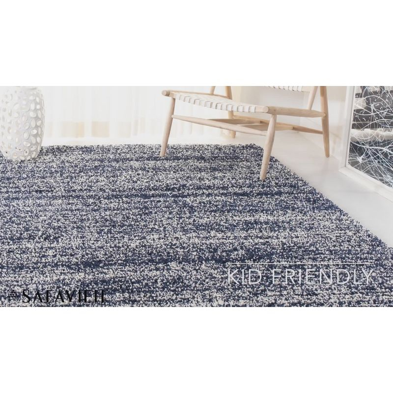 Hudson Shag SGH295 Power Loomed Indoor Area Rug - Ivory/Grey - 4'x4' - Safavieh