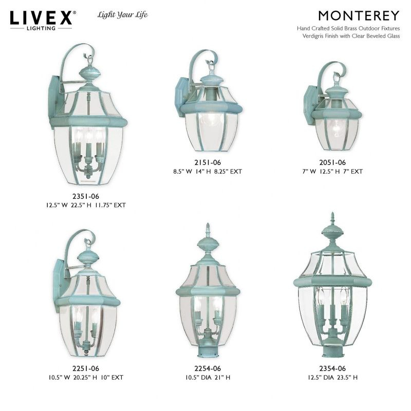 Livex Lighting Monterey 1 - Light Wall Light in  Verdigris