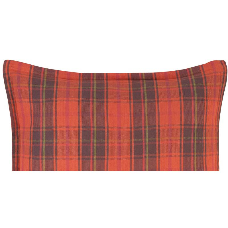 C&F Home 26" x 26" Adirondacks Red & Burgundy Plaid Lodge Euro Pillow Sham