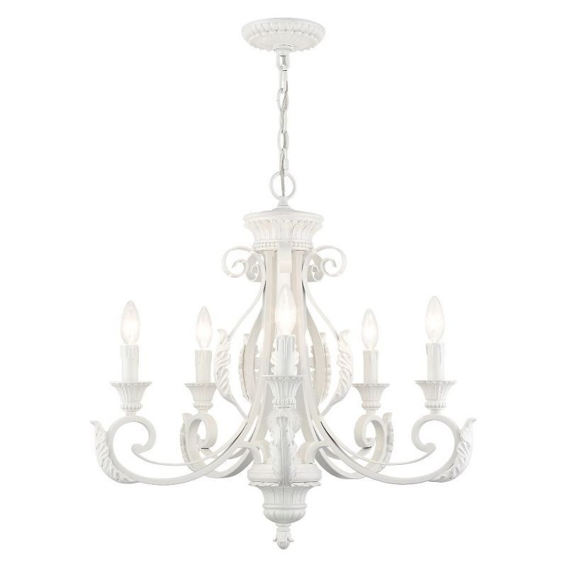 Livex Lighting Valencia 5 - Light Chandelier in  Shiny White