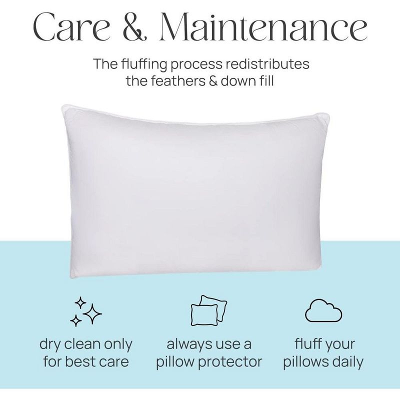 East Coast Bedding Balanced Dream 50/50 Goose Feather Down Pillow King Size Pack of 1