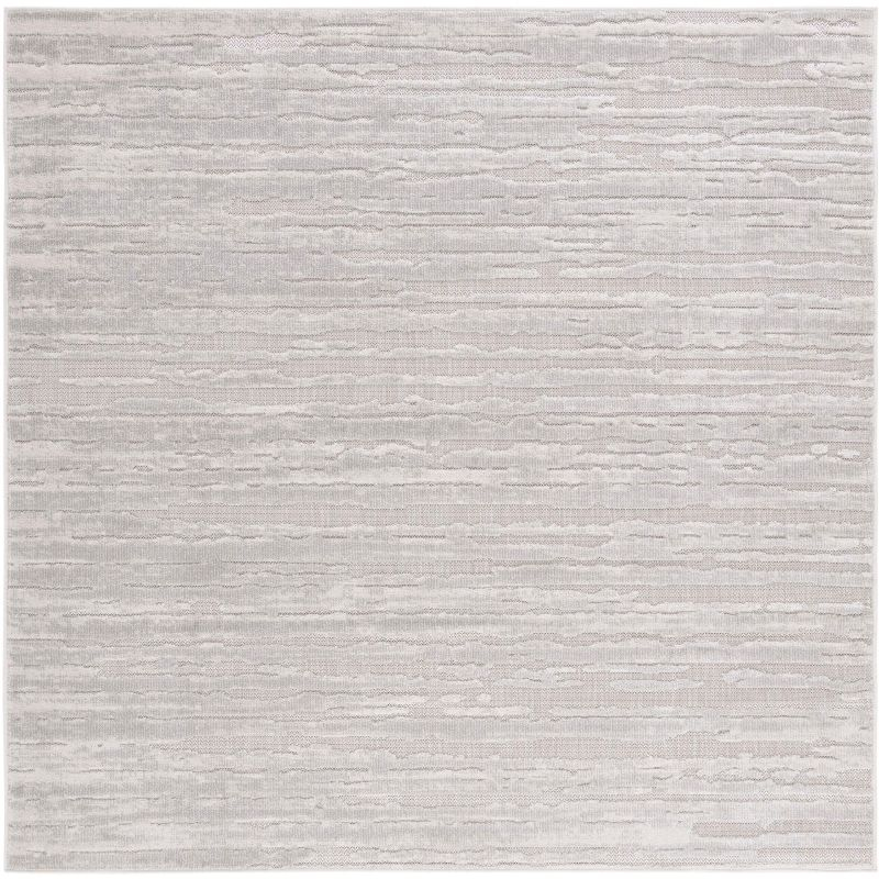 Cabana CBN506 Power Loomed Indoor/Outdoor Area Rug - Gray/Ivory - 6'7"x6'7" - Safavieh.