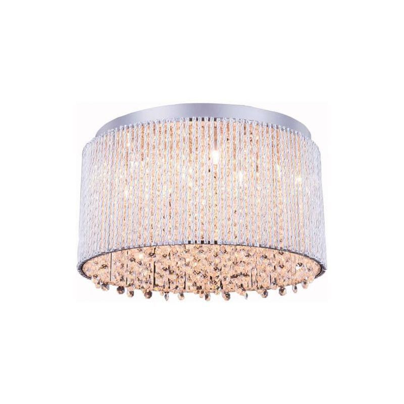 Elegant Lighting Influx 10 light Chrome Flush Mount Clear Royal Cut Crystal