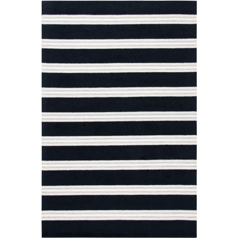 Metro MET601 Hand Tufted Indoor Area Rug - Black/Ivory - 5'x8' - Safavieh