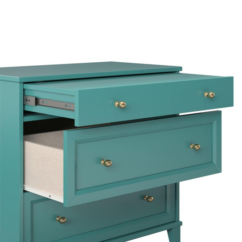 Monticello 2 Drawer Dresser w/ Pull-out Desk, Emerald Green