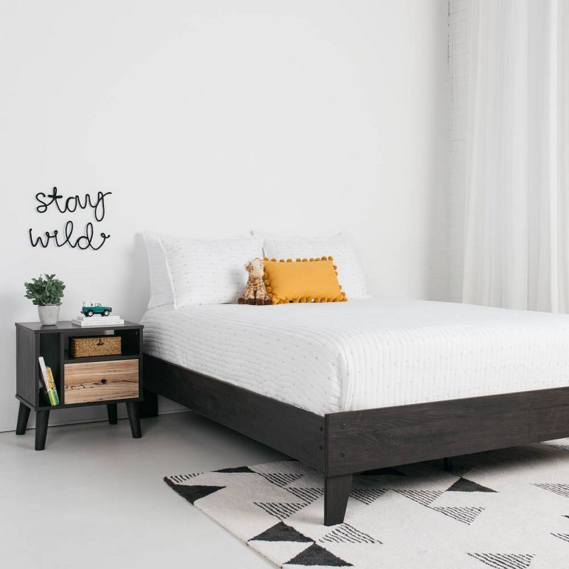 Signature Design by Ashley Queen Piperton Platform Bed Black: Modern Style, MDF Frame, No Box Spring Needed