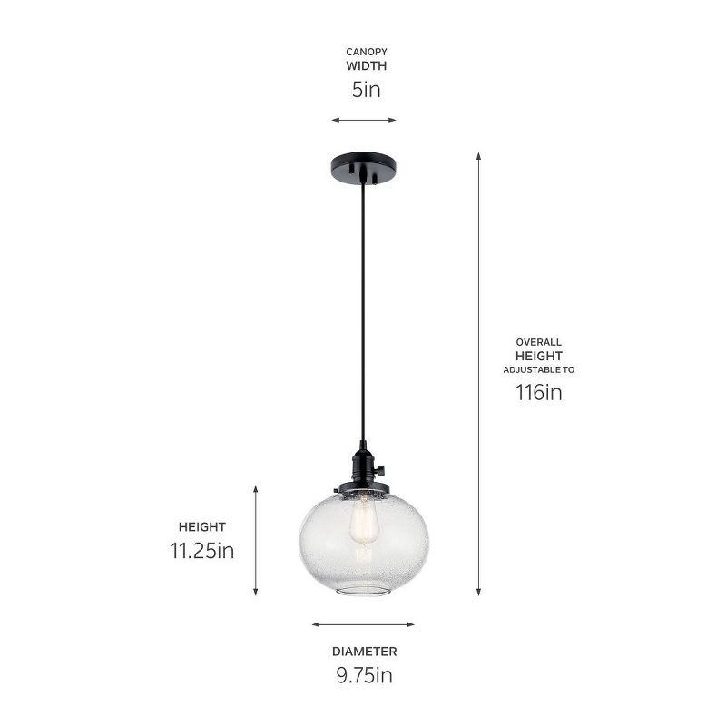 Kichler Lighting Avery 1 - Light Pendant in  Black