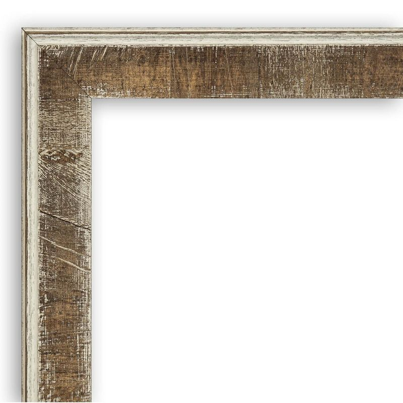 Amanti Art Farmhouse Brown Narrow Wood Picture Frame Opening Size 24x36 in.