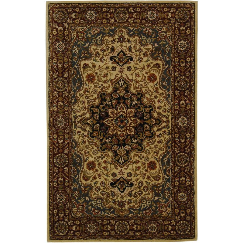 Heritage HG760 Hand Tufted Area Rug - Ivory/Red - 5'x8' - Safavieh.