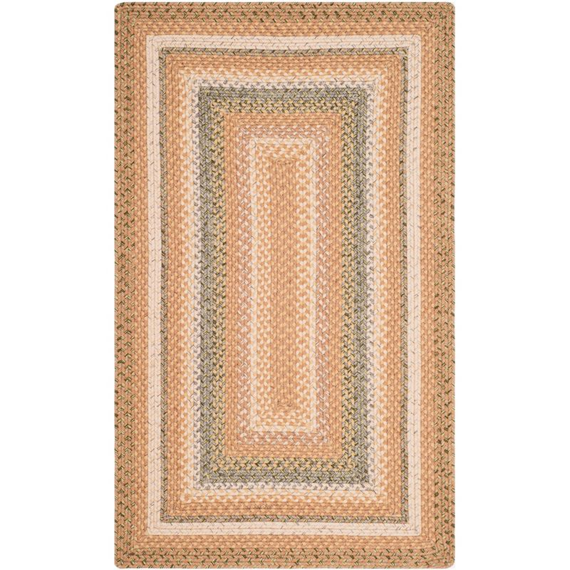 Braided BRD314 Hand Woven Area Rug - Tan/Multi - 3'x5' - Safavieh.