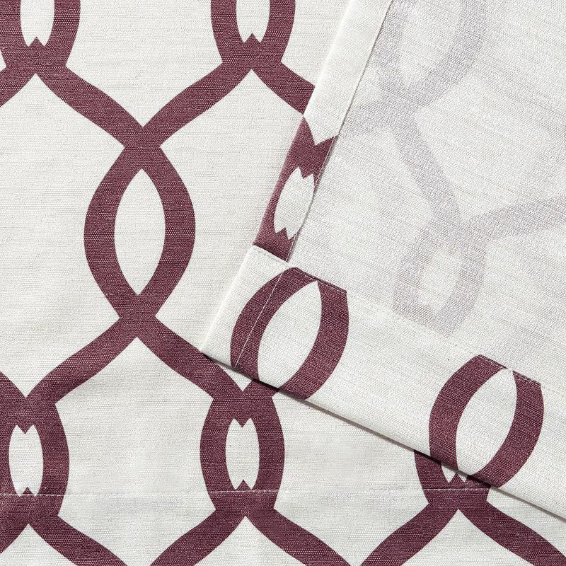 EXCLUSIVE HOME Kochi Light Filtering Linen Blend Grommet Top Curtain Panel Pair, 54"x96", Burgundy