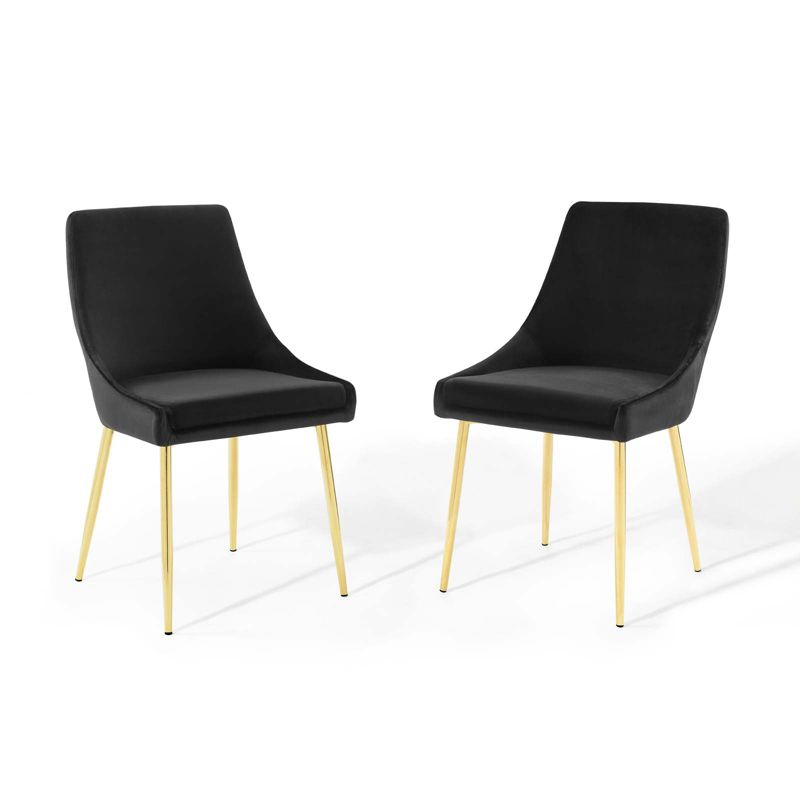 Modway Viscount Performance Velvet Dining Chairs (Set of 2)