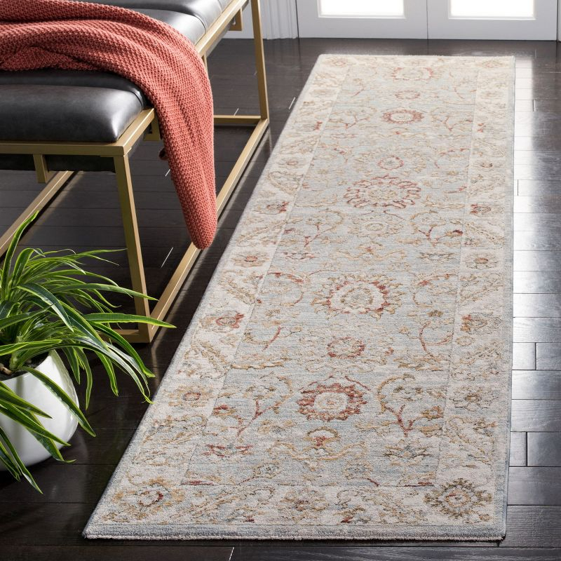 Hamilton HLT108 Power Loomed Runner Rug - Blue/Gold - 2'2"x8' - Safavieh.