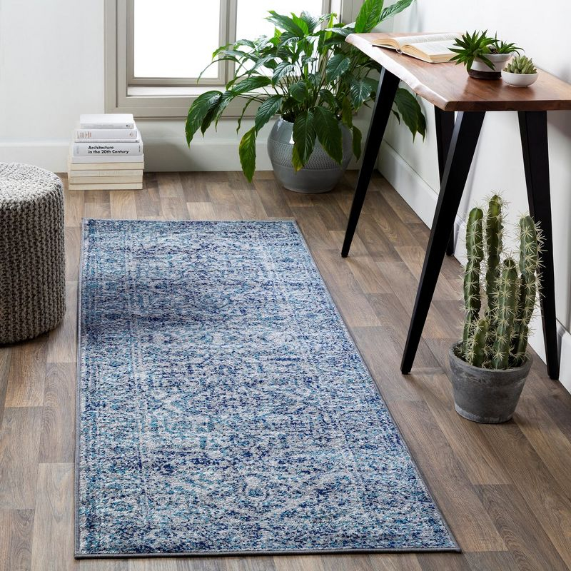 Mark & Day Emma 6'7"x6'7" Square Woven Indoor Area Rugs Sky Blue