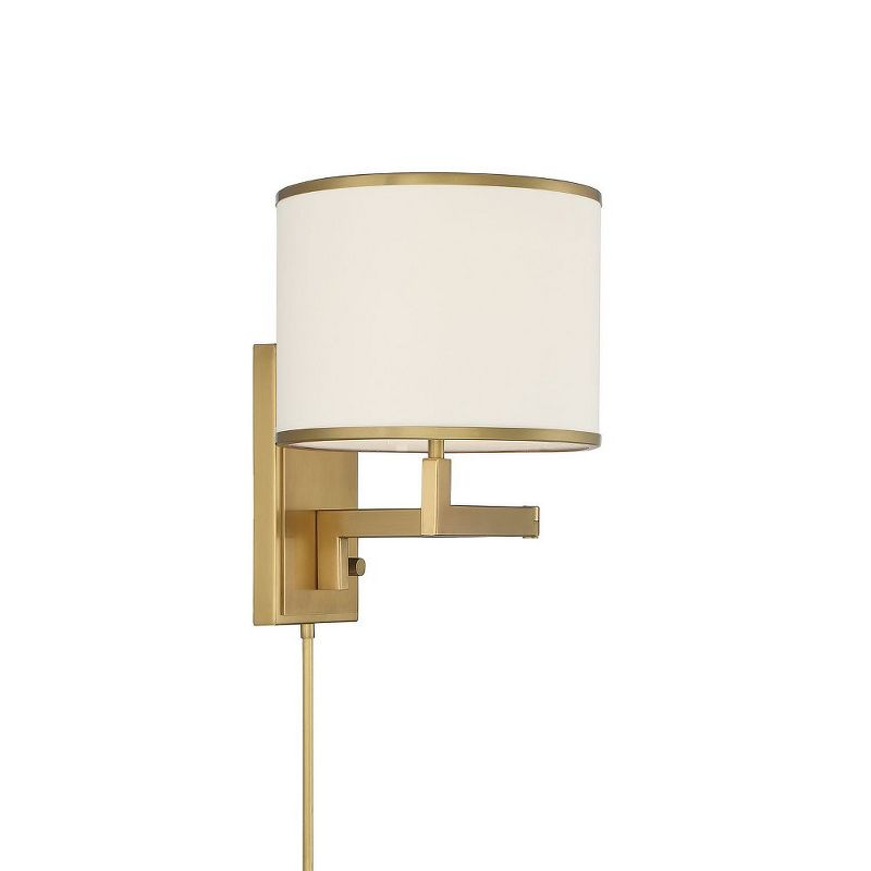 Crystorama Lighting Madison 1 - Light Swing Arm Lamp in  Aged Brass