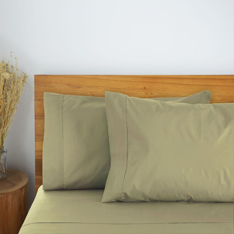 LuxClub 4 PC Olive Twin XL Silky Soft Cooling Deep Pocket Performance Sheet Set