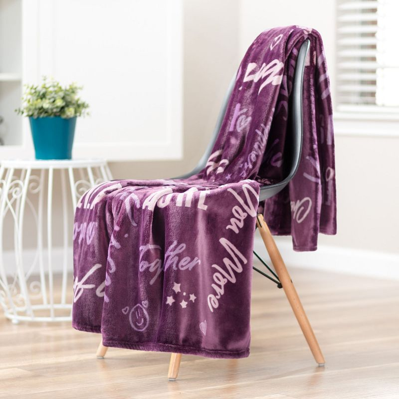 Chanasya Love You Gift Throw Blanket Plush Fleece - (50x65 Inches) - Rose