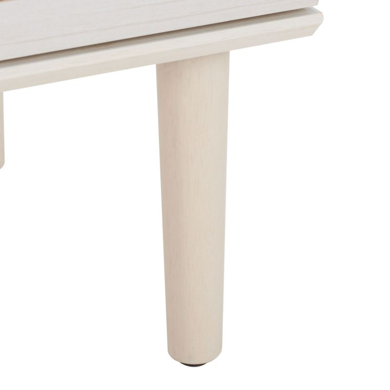 Irelia 2 Drawer Nightstand - Bleached White/Natural - Safavieh