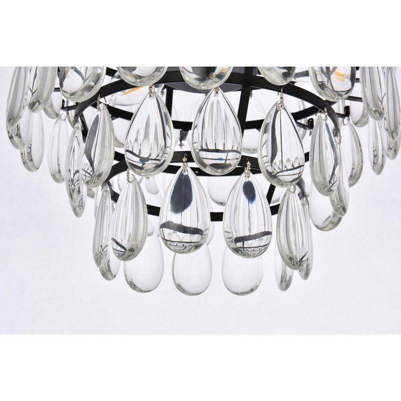 Elegant Lighting Mila 12 inch flush mount in black