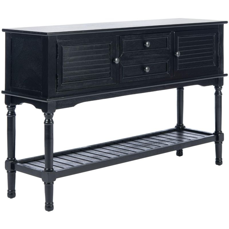 Tate 2 Drawer 2 Door Console Table - CNS5722B - Black - Safavieh