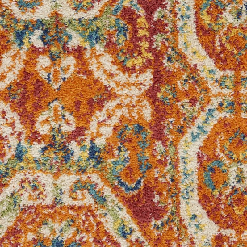 Nourison Allur Floral Jewel Indoor Area Rug Red Multicolor 7'10" x 9'10"