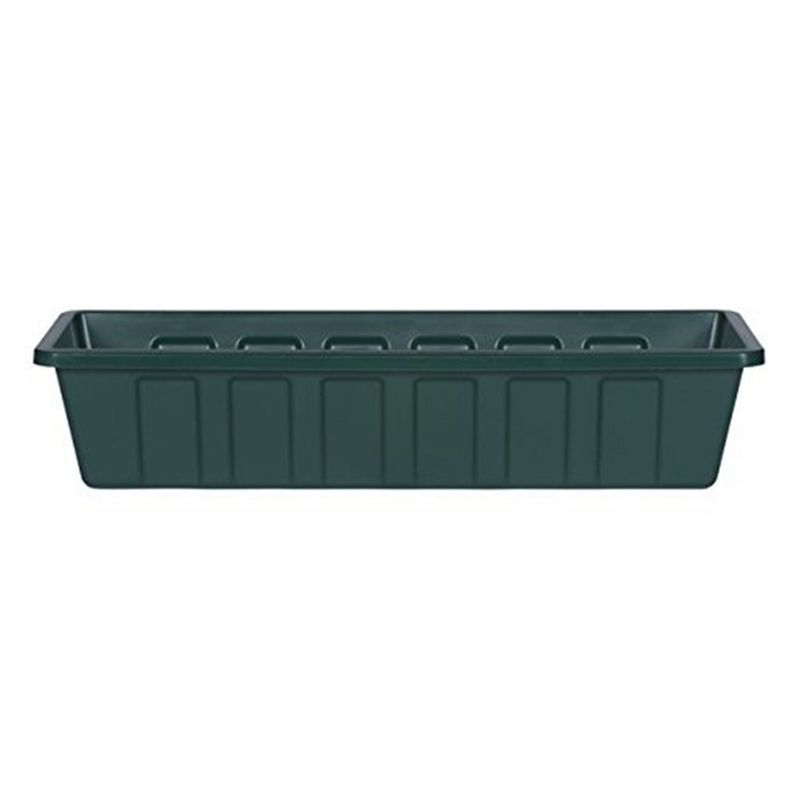 Novelty Poly-Pro Plastic Indoor/Outdoor Liner/Planter Flower Box, Green, 24 inch