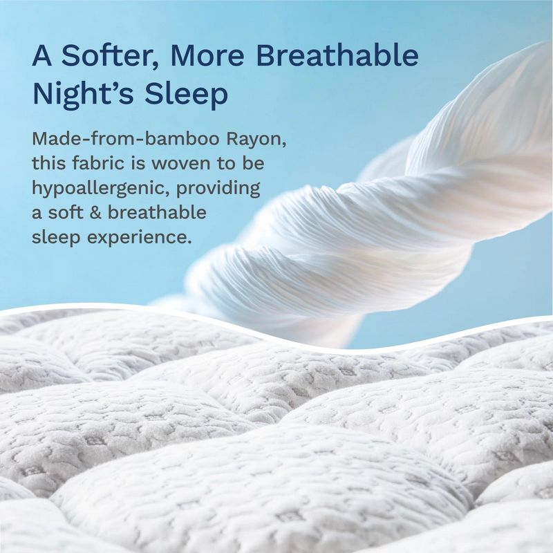 Mattress Pad - 18" deep pockets - Breathable Bamboo by Viscosoft  Twin