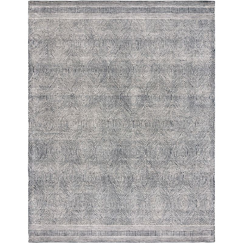 Abstract ABT340 Handmade Indoor Area Rug - Ivory/Charcoal - 11'x15' - Safavieh