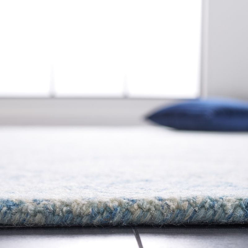 Abstract ABT428 Handmade Indoor Area Rug - Blue/Ivory - 6'x9' - Safavieh