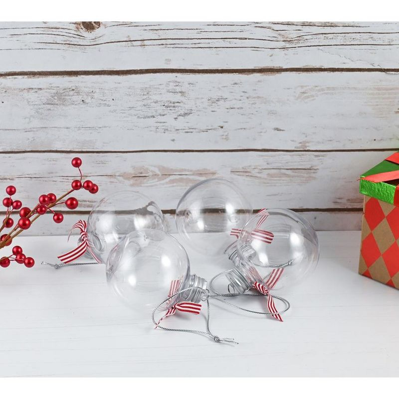 RN'Ds Clear Fillable Ornaments Balls - 24 Pack